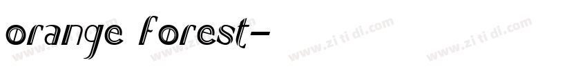 orange forest字体转换